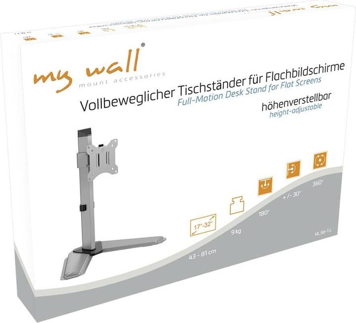 Actual product image myWall Height-adjustable table stand for flat screens (Table, 32.01")