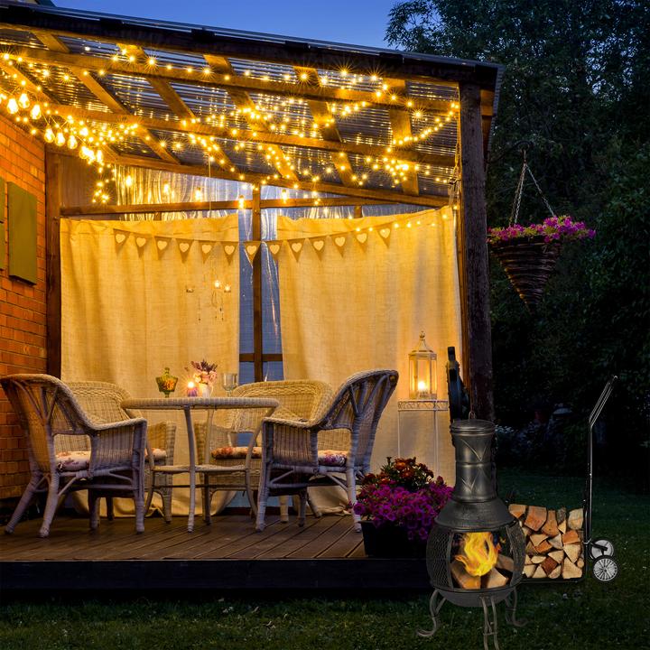 Produktbild Relaxdays Kaminholzwagen 2in1 (43.5 x 59.5 x 112 cm)
