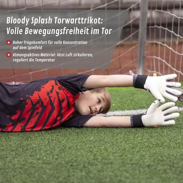 Actual product image Catch & Keep Trikot Bloody Splash Torwarttrikot Gr. 140 Kurzarm Fussball Shirt (140)