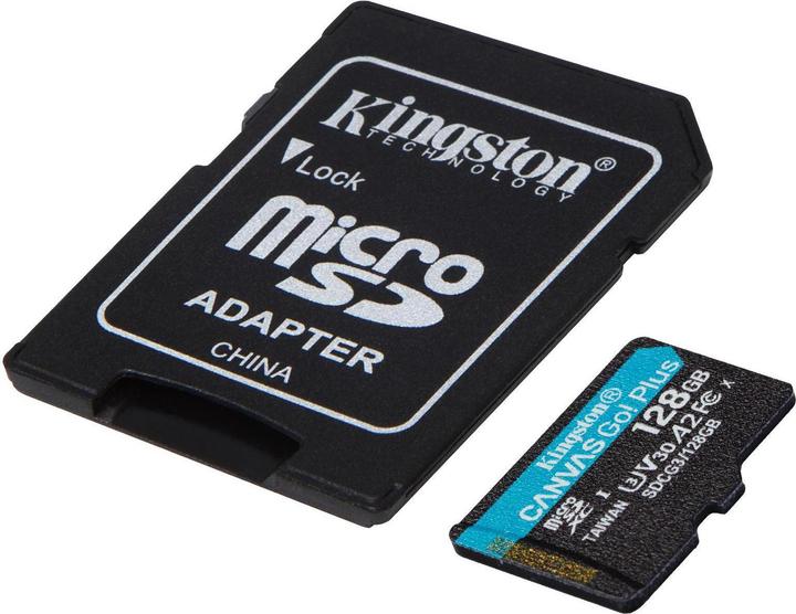 Immagine prodotto Kingston Tela Vai! Più microSD (128 GB, microSDXC, U3, UHS-I)