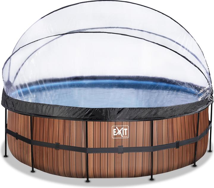 Produktbild Exit Rahmen-Pool rund 450x122 cm mit Sonnendach und Sandfilterpumpe