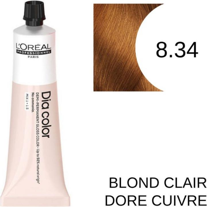 Produktbild L'Oréal Paris Loreal DIA Color 8,34 Hellblond Gold Kupfer 60 ml (8.34 Hellblond Goldkupfer)