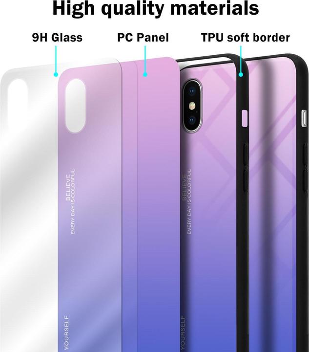 Image du produit Cadorabo Couverture en verre TPU 2 couleurs (Apple iPhone XS Max)