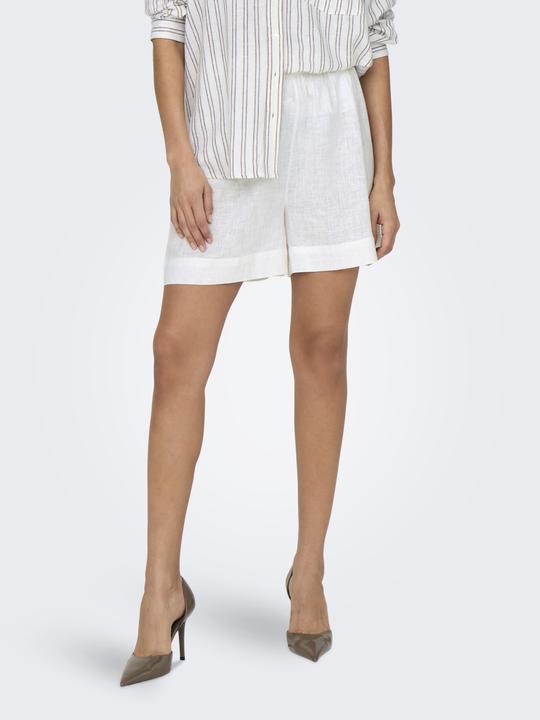 Image du produit Only Short taille haute en lin mélangé Short décontracté (M)