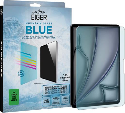 Actual product image Eiger Anti-reflektierendes Glas mit Blaulicht-Filter Full Screen Fit Mountain Blue Tablet Screen P (1 Piece, iPad Air 11 2024 (M2))