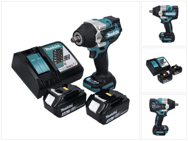 Actual product image Makita DTW 700 RF Battery impact wrench 18 V 700 Nm 1/2" XPT Brushless + 2x battery 3.0 Ah + charger (Rechargeable battery operated)