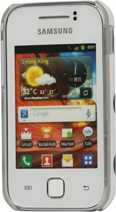 Produktbild König Design Schutzhülle Hard Case für Handy Samsung Galaxy Y S5360 weiss / schwarz (Samsung Galaxy Y S5360)