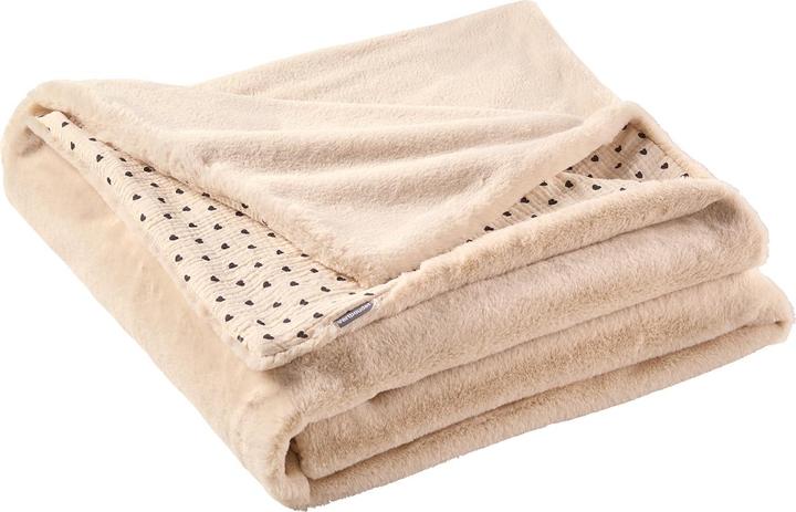 Produktbild Vertbaudet Baby Wende-Decke, Musselin & Webpelz LOVELY LEO Oeko-Tex (75 x 100 cm)