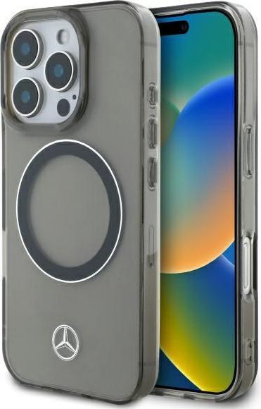 Mercedes MEHMP16X23HUOSK iPhone 16 Pro Max 6.9" czarny/black hardcase Silver Ring MagSafe (Apple iPhone 16 Pro Max)