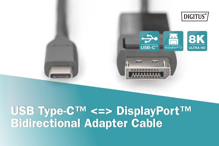 Image du produit Digitus DisplayPort - USB type C (2 m, DisplayPort)