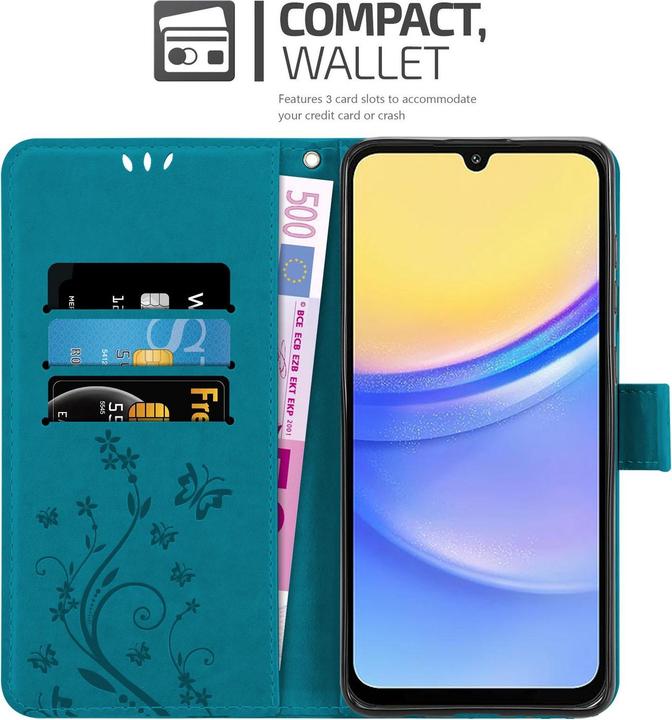 Actual product image Cadorabo Case for Samsung Galaxy A16 Flower Book (Samsung Galaxy A16)
