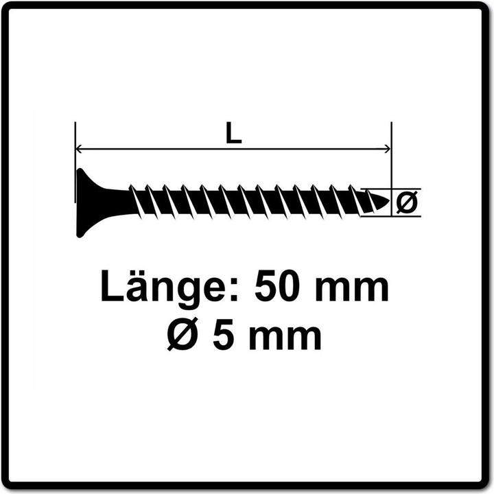 Produktbild Fischer Power-Fast II FPF II Spanplattenschraube 5,0x50 mm 500 Stück ( 670359 ) Senkkopf mit Torx Vo (500 Schrauben pro Stück)
