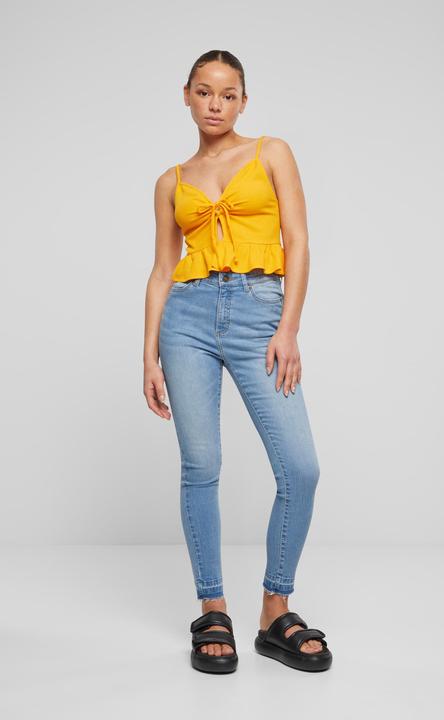Immagine prodotto Urban Classics Top con volant in piqué Waffle da donna - 137877 (4XL)