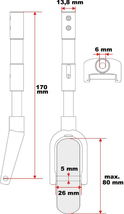Image du produit Eurokit Jambe De Suspension Télescopique 170mm Train Avant