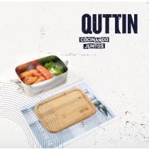 Immagine prodotto Quttin portapranzo rettangolare con coperchio in bambù 15