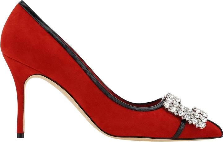 Actual product image Manolo Blahnik Tuberian 90 Suede Pumps (36.5)