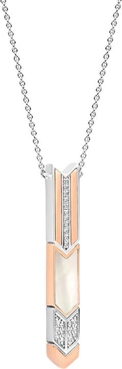 Immagine prodotto Ti Sento Milano Collana freccia bicolore con madreperla e zirconi 3954MW/42 (Argento 925, 48 cm)
