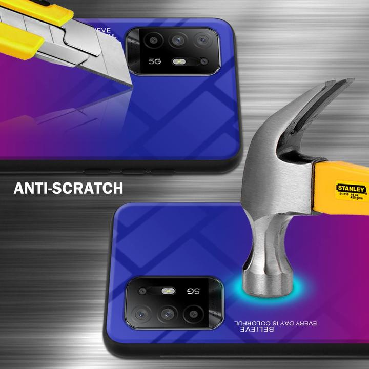 Image du produit Cadorabo TPU 2 couleurs Housse en verre (Oppo A94 5G)