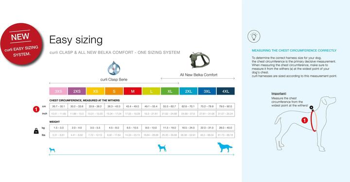 Energie-Label Curli Vest Hundegeschirr Alpine Clasp hellgrau M (M, Hund, Allgemein)