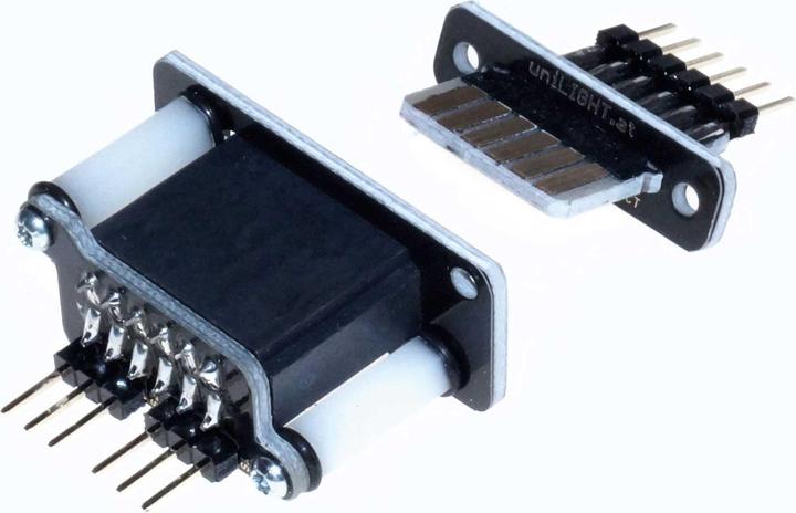 Produktbild Unilight direktsteckverbindung header mit 6 primä polen, bausatz, 2pcs, uni kontaktleiste