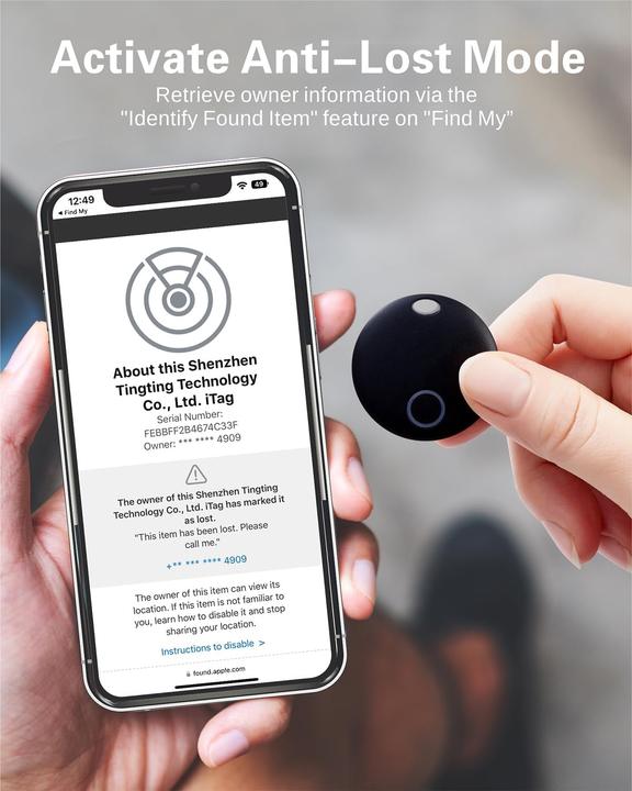 Image du produit Reyke 4er-Pack Smart Tag Pro - Koffer- und Schlüsselfinder (Apple)