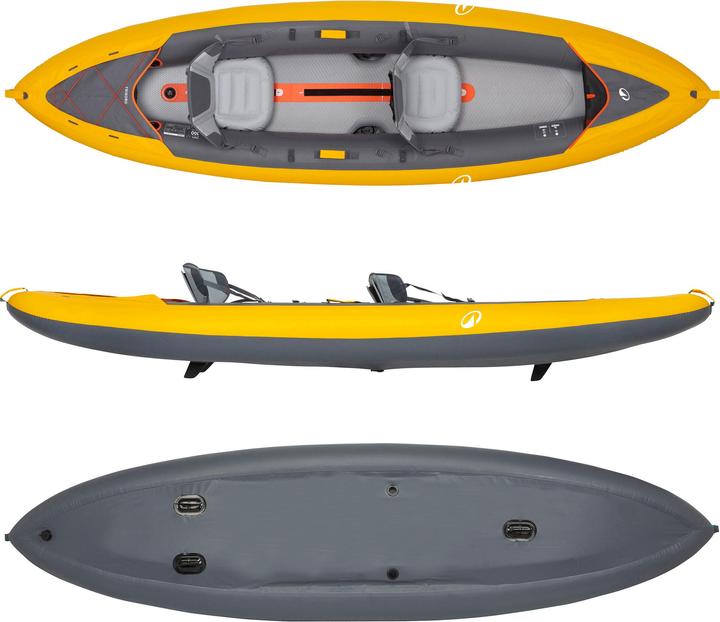 Actual product image Tribord Kajak aufblasbar 2-Sitzer - 100+ gelb (2 pers.)