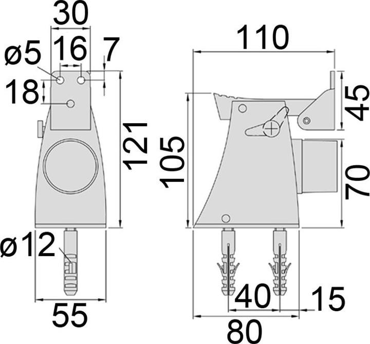 Image du produit Kws Arrêt de porte 1110 (1 pièce(s), 55 x 80 mm)