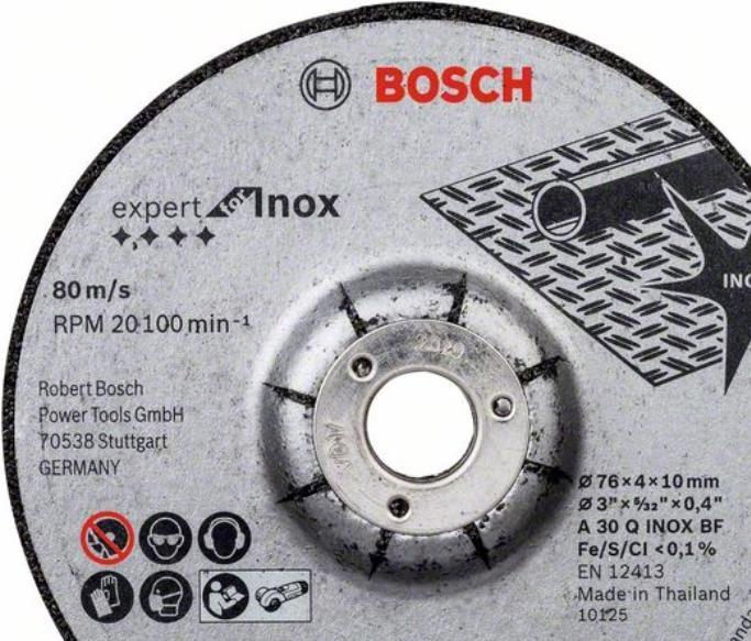 Actual product image Bosch Professional Zubehör PRO Stainless Steel and Metal grinding disc, 76 x 4 x 10 mm