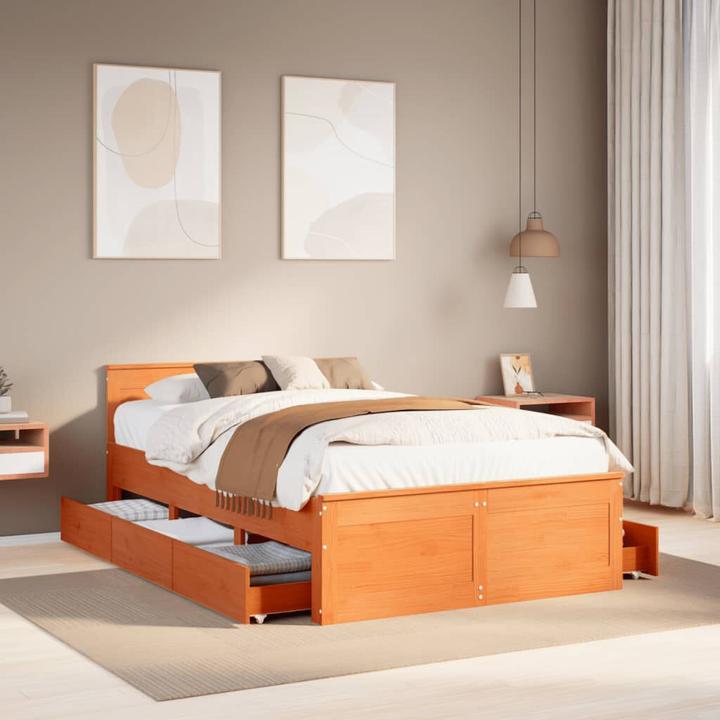 Produktbild VidaXL Bett ohne Matratze mit Kopfteil (120 x 190 cm)