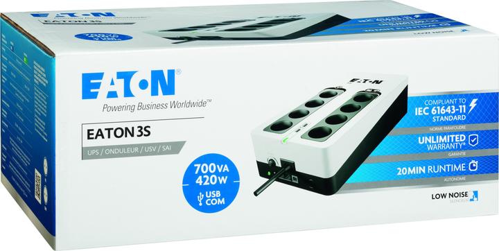 Image du produit Eaton 3S 700 DIN (700 VA, 420 W, Double convertisseur en ligne Onduleur)