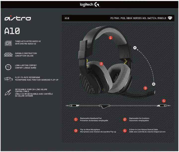 Actual product image Astro Gaming A10 Gen 2 (Cable)