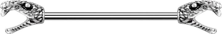 Image du produit Star Piercing Barbell silber Schlange silber (Laiton, Acier chirurgical 316L)