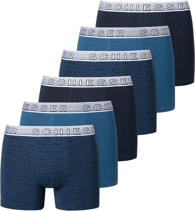 Actual product image Schiesser Pack of 6 Teens Boys 95/5 Organic Cotton Shorts / Pants (152, pack of 6)