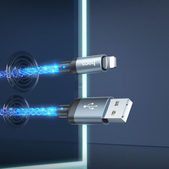 Produktbild Hoco Cable cable USB A to Lightning 2,4A U112 1 m gray (1 m, USB 3.0, 18 W)