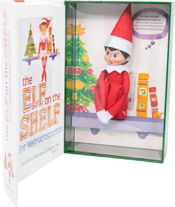 Actual product image Elf on the Shelf Girl with book, German version