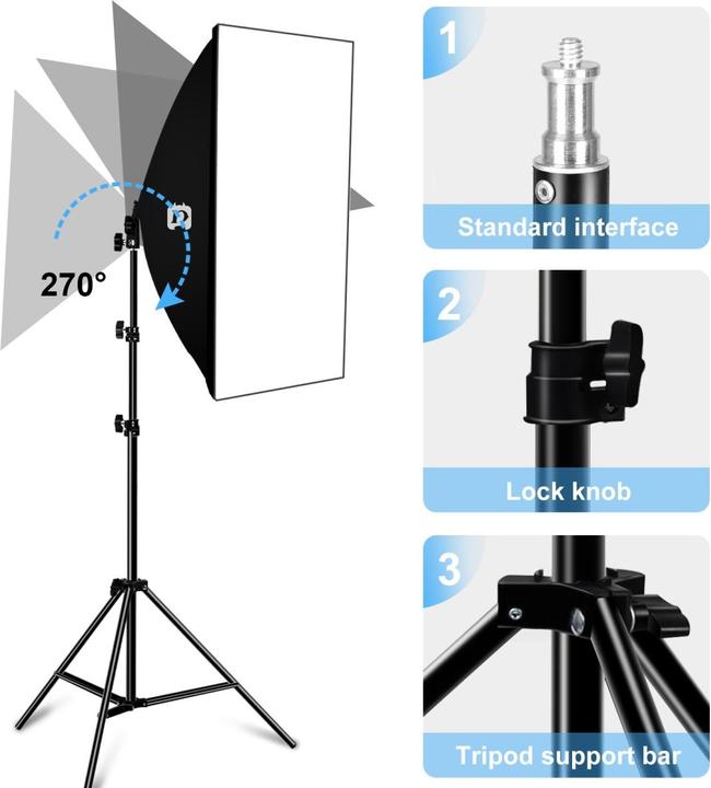 Produktbild Puluz Softbox Dauerlicht mit Stativ (Softbox)