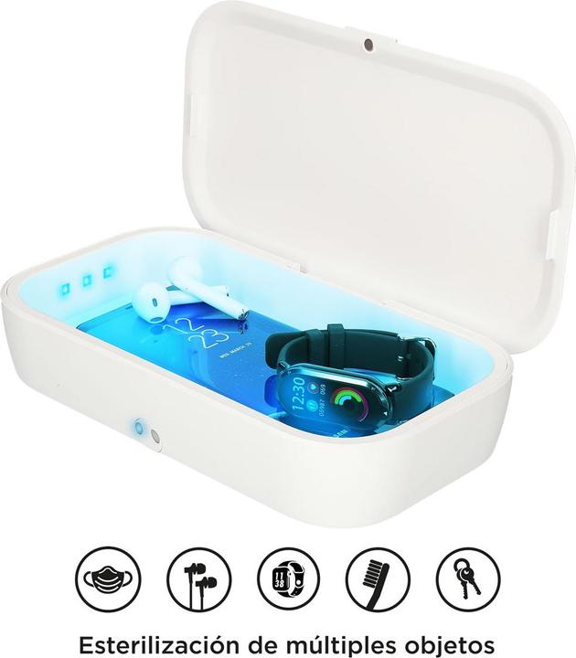 Immagine prodotto KSIX Sterilizzatore UV Light Box con caricatore wireless 10W