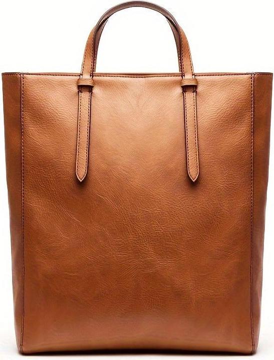 Produktbild Only-Bags.Store Retro PU Leder Commuter Tote Rucksack, Minimalist Schulter Handtasche, einfache vielseitige