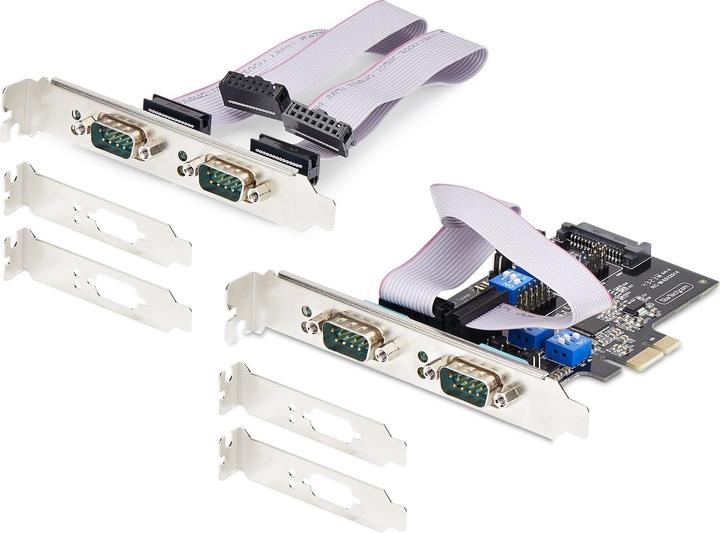 StarTech com PS74ADF-SERIAL-CARD, PCIe, Seriale, RS-232/422/485, Nero, Attività, ASIX - AX99100