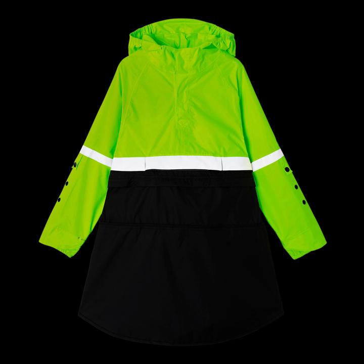 Produktbild Btwin Fahrrad Regenponcho Sichtbarkeit Tag und Nacht Kinder schwarz/neongelb (140)