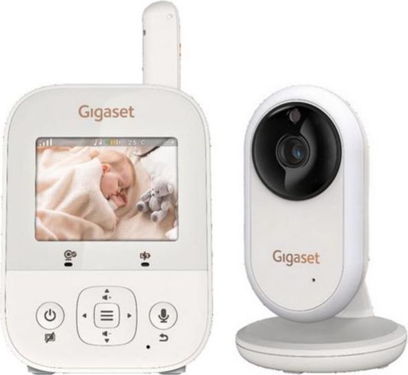 Produktbild Gigaset Baby 300 Video-Babyphone cream white/warm grey (Babyphone mit Kamera, 300 m)