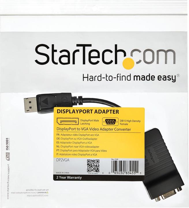 Productafbeelding StarTech Displayport Naar VGA Converter (VGA, 25.40 cm)
