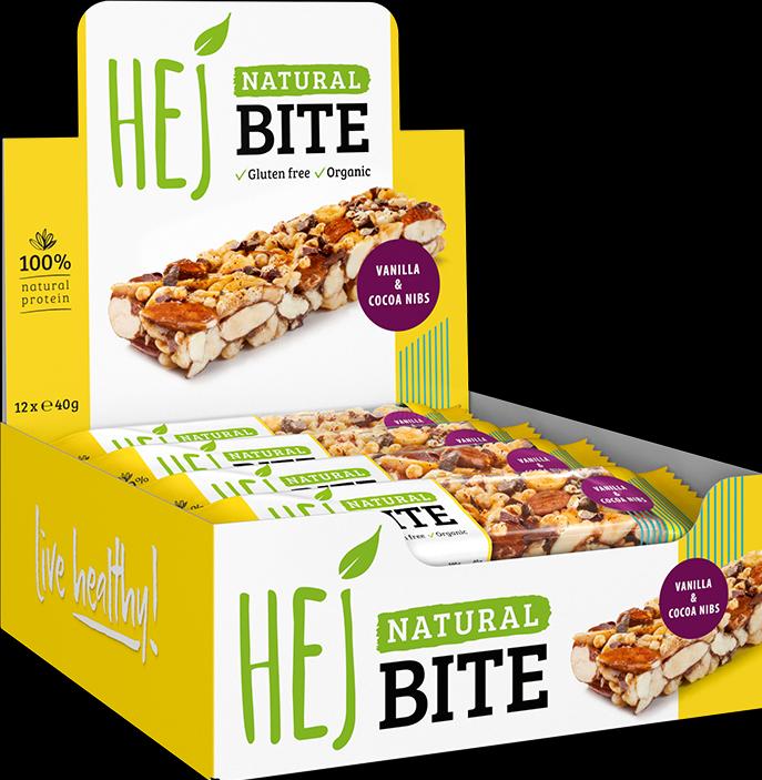 Actual product image HEJ Nutrition Natural Bite (12 x 40g) (Vanilla, 1 pcs., 480 g)