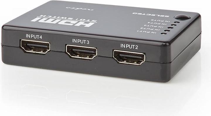 Produktbild Nedis HDMI T Schalter 5-Port Port(s) 5X HDMIT Eingang 1x HDMIT Ausgang 1080p 3.4 Gbps ABS Schwarz