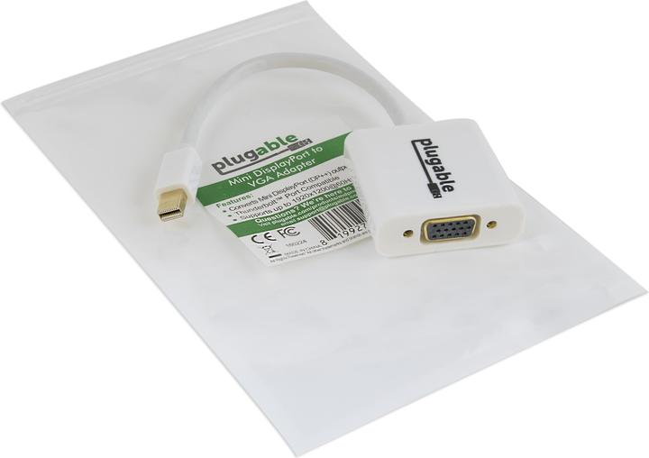 Actual product image Plugable Mini DP (TBT 2) to VGA Adapter (VGA, Mini DP)