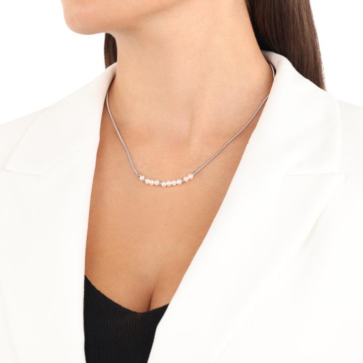 Actual product image S.Oliver Halsschmuck für Damen, 925 Sterling Silber, Schmuckstein synth., Silber Beads (Silver 925)