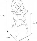 Produktbild Home Deco Factory Hocker de bar Patchwork grau