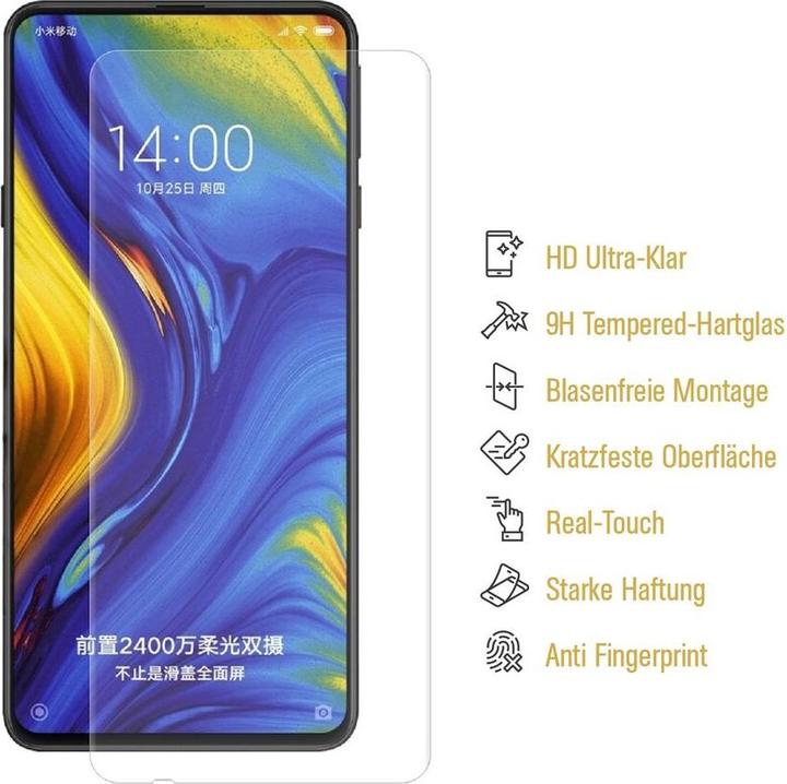 Produktbild Protectorking 6x echtes Tempered 9H Panzerhartglas 3D KLAR (6 Stück, Xiaomi Mi Mix 3)