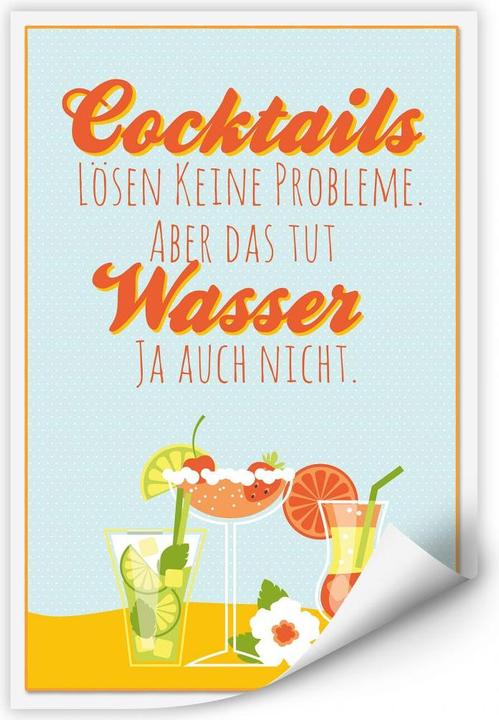 Produktbild Trenddeko Cocktails lösen keine Probleme... (50 x 80 cm)