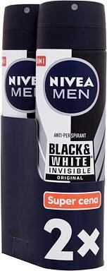 NIVEA Antiperspirant spray Menack & White Invisible Original 2 x 150 ml (Spray, 300 ml)